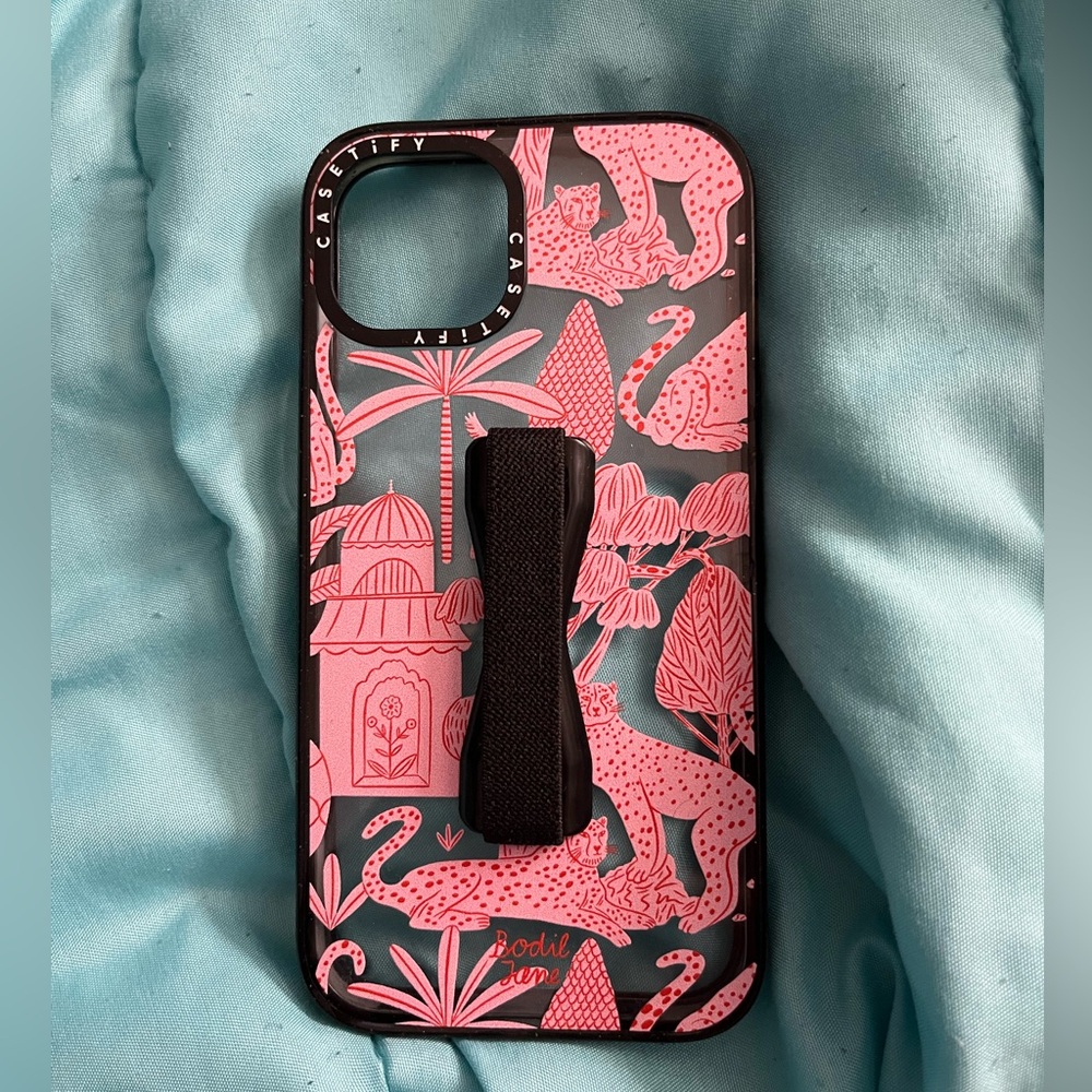 Casetify Pink and Black Phone Case